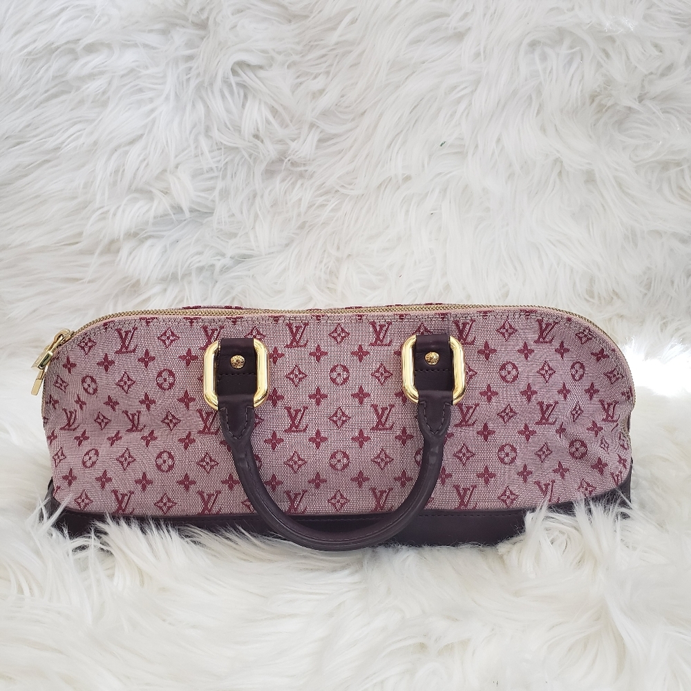 Louis Vuitton Cherry Red Mini Lin Alma Long Bag